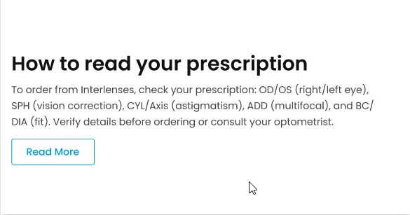 How to read your contact lens prescription